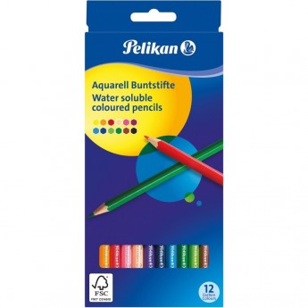 Акварельные карандаши HERLITZ PELIKAN, 12 цветов Акварельные карандаши HERLITZ PELIKAN, 12 цветов