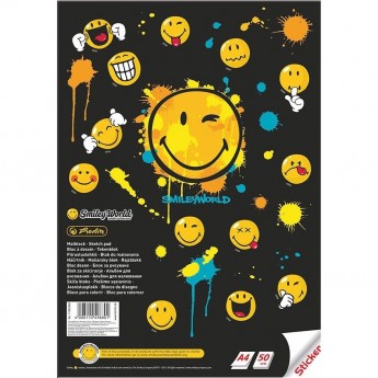 Альбом для рисования HERLITZ SMILEYWORLD EDITION, А4, 50л Альбом для рисования HERLITZ SMILEYWORLD EDITION, А4, 50л