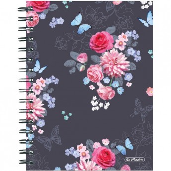 Блокнот HERLITZ LADYLIKE FLOWERS, A5, 100 листов, клетка Блокнот HERLITZ LADYLIKE FLOWERS, A5, 100 листов, клетка