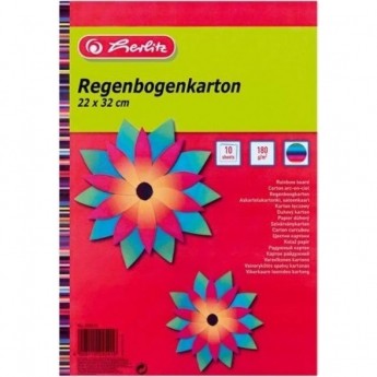 Картон цветной HERLITZ, А4, 22х32см, 10л, 180 г/см2 Картон цветной HERLITZ, А4, 22х32см, 10л, 180 г/см2