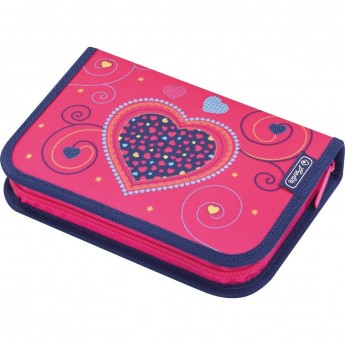 Пенал HERLITZ PINK HEARTS 19 предметов